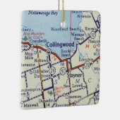 Collingwood on Vintag Map Keramikornament (Rechts)