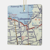 Collingwood on Vintag Map Keramikornament (Links)