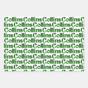 Collins Clan Family Tree History Surname Plus Geschenkpapier Set