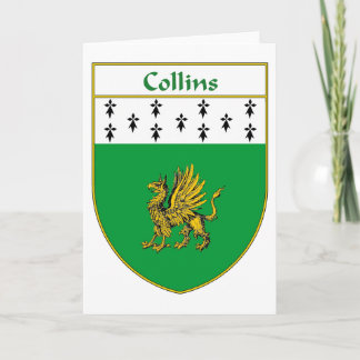 Collins Coat of Arms/Familienwappen Feiertagskarte
