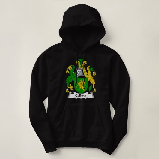 Collins Coat of Arms Familienwappen Hoodie (Design vorne)