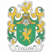 Collins Familienwappen Aufkleber (Vorderseite)