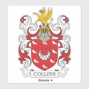 Collins Familienwappen Aufkleber