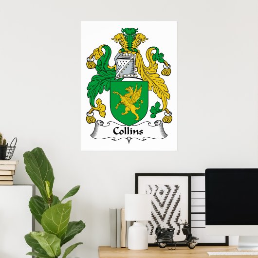 Collins Familienwappen Poster (Heimbüro)