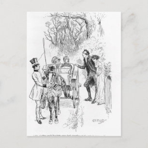 Collins und Charlotte waren stehend Postkarte