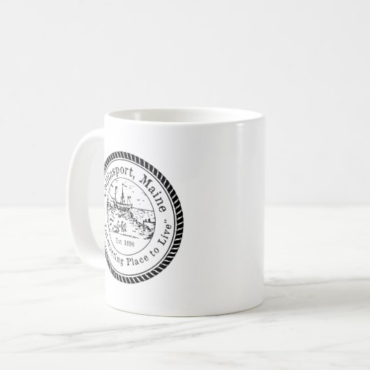 Collinsport, offizielles Siegel Maines Kaffeetasse (Vorderseite Links)