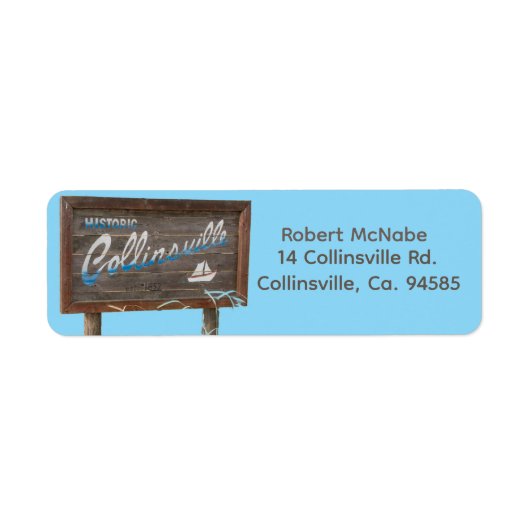 Collinsville California Return Address Label 2 (Vorne)