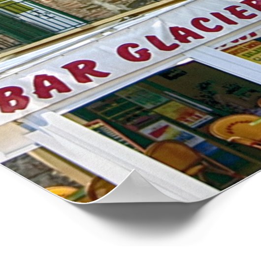 Collioure Bar Glacier Poster (Ecke)