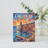 Collioure Frankreich Postkarte (Stehend Vorderseite)