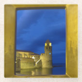 Collioure Lighthouse Glasuntersetzer (Vorderseite)