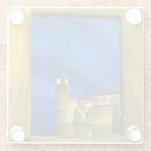 Collioure Lighthouse Glasuntersetzer (Rückseite)