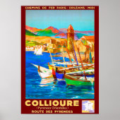 Collioure, Pyrenäen, Frankreich, Boote im Hafen,Vi Poster (Vorne)