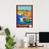 Collioure, Pyrenäen, Frankreich, Boote im Hafen,Vi Poster (Heimbüro)