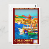 Collioure, Pyrenäen, Frankreich, Boote im Hafen,Vi Postkarte (Vorne/Hinten)
