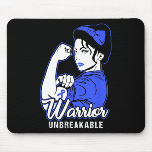 Collon Cancer Warrior Shirt Colorectal Cancer Awar Mousepad