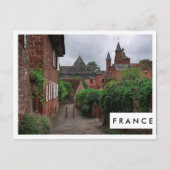 Collonges-la-Rouge, Frankreich, weiße Postkarte (Vorderseite)