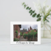 Collonges-la-Rouge-weiße Textpostkarte Postkarte (Stehend Vorderseite)