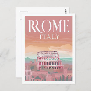Colloseum Rom Italien Vintag Berühmter Reiseort Postkarte