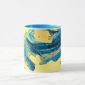 Collzierbare farbenfrohe PiCassieO Tasse West Wind (Zentrum)