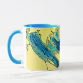 Collzierbare farbenfrohe PiCassieO Tasse West Wind (Links)