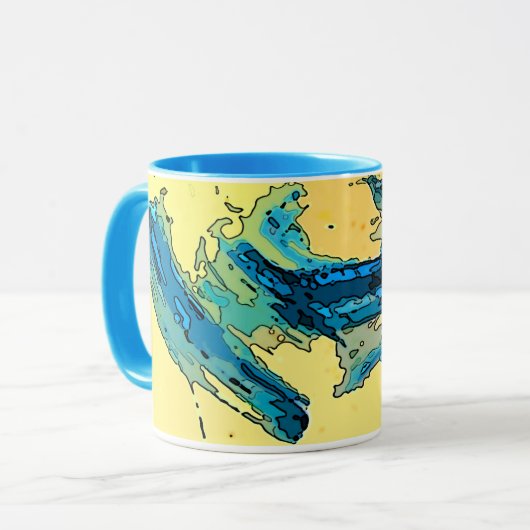 Collzierbare farbenfrohe PiCassieO Tasse West Wind (Vorderseite Links)