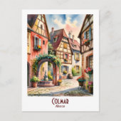 Colmar Alsace Frankreich Reisen Vintages Wasser Postkarte (Vorderseite)