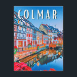 Colmar Foto Vintage Postkarte<br><div class="desc">Colmar ist eine französische Gemeinde in der europäischen Gemeinde Elsass in der Region Grand Est.</div>