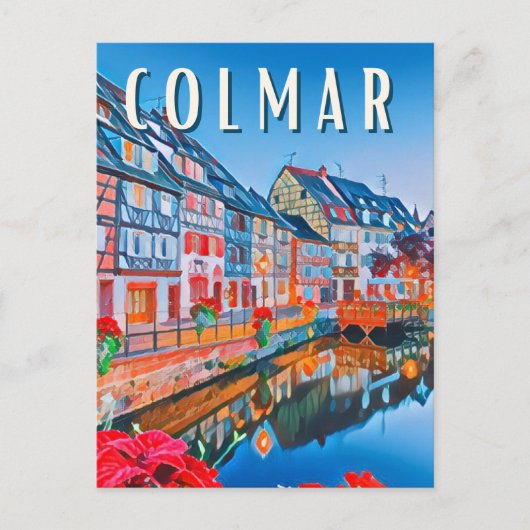 Colmar Foto Vintage Postkarte (Vorderseite)