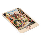 Colmar France Alsace Watercolor Travel Custom Text Magnet (Rechte Seite)