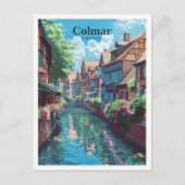 Colmar Frankreich Kunst, Dichtung und Musik Postkarte (Vorderseite)