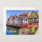 Colmar, Frankreich Petite Venice Water Canal Postkarte (Vorne/Hinten)