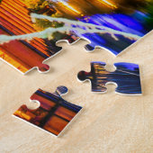 Colmarer Landschaft mit Weihnachtsdekoration Puzzle (Seite)