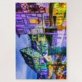 Colmarer Landschaft mit Weihnachtsdekoration Puzzle (Vertikal)