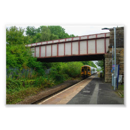 Colne Bound Train Leaving Burnley Barracks Railway Fotodruck