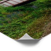 Colne Bound Train Leaving Burnley Barracks Railway Poster (Ecke)