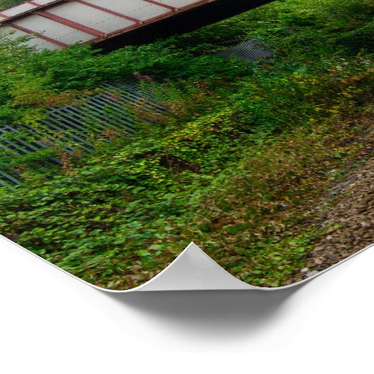 Colne Bound Train Leaving Burnley Barracks Railway Poster (Ecke)