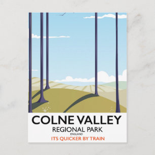 Colne Valley Regionalpark England Eisenbahnplakat Postkarte