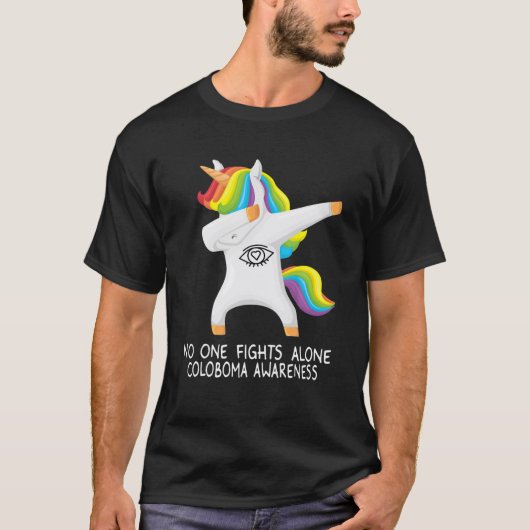 Coloboma Awraress Dabbing Unicorn Awareness T-Shirt (Vorderseite)