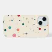  Coloful Circular Dots Case For iPhone 15 Hülle (Rückseite (Horizontal))