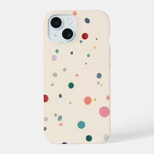 Coloful Circular Dots Case For iPhone iPhone 15 Hülle (Rückseite)