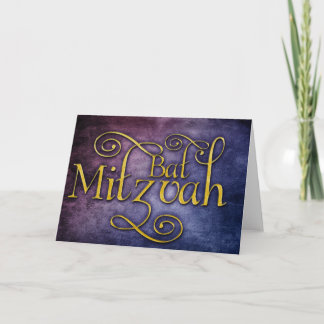 Coloful Schläger Mitzvah Entwurf Karte