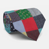 COLOFUL VINTSTIL PATCHWORK KRAWATTE (Gerollt)