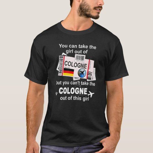 Cologne Boarding Pass Cologne Girl Cologne T-Shirt (Vorderseite)