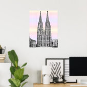 Cologne cathedral 1911 – Kölner Dom pastel Poster (Heimbüro)