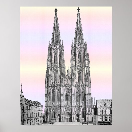 Cologne cathedral 1911 – Kölner Dom pastel Poster (Vorne)