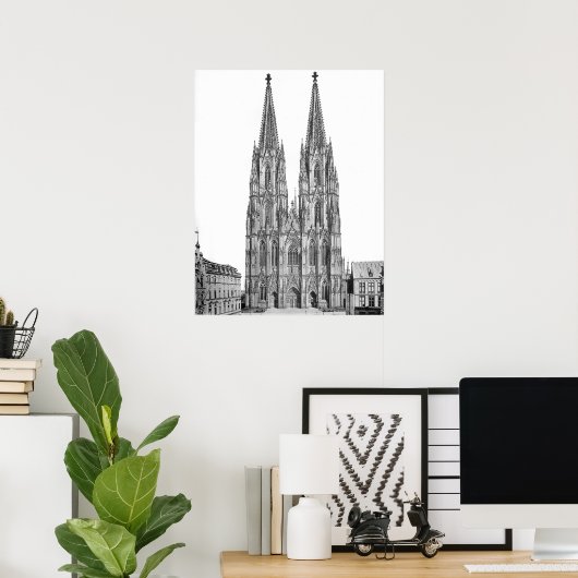 Cologne cathedral 1911 – Kölner Dom Poster (Heimbüro)