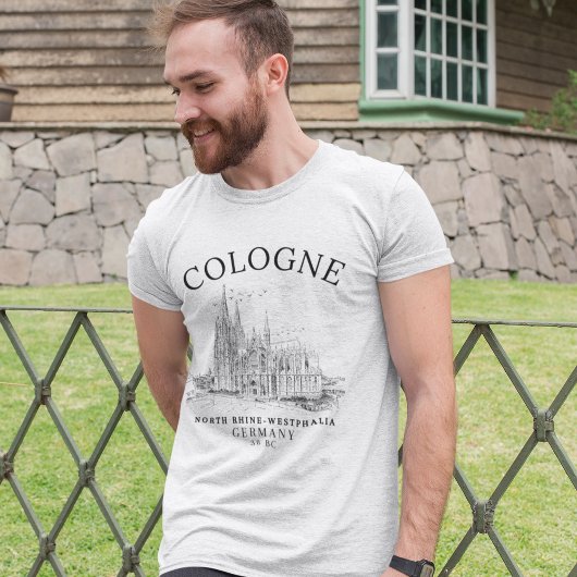 Cologne Cathedral Germany Vintage Landscape T-Shirt