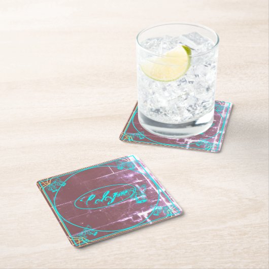 Cologne – Colonia – Köln Art Nouveau shabby chic Rechteckiger Pappuntersetzer (Vor Ort)