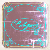 Cologne – Colonia – Köln Art Nouveau shabby chic Rechteckiger Pappuntersetzer (Vorderseite)