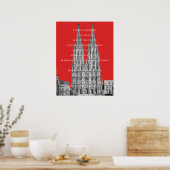 Cologne Dome Cologne Köln Das Kölsche Grundgesetz Poster (Küche)